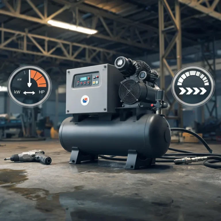 Air Compressor Buying & Sizing Guide – kW, HP & Air Flow Sizing Formula