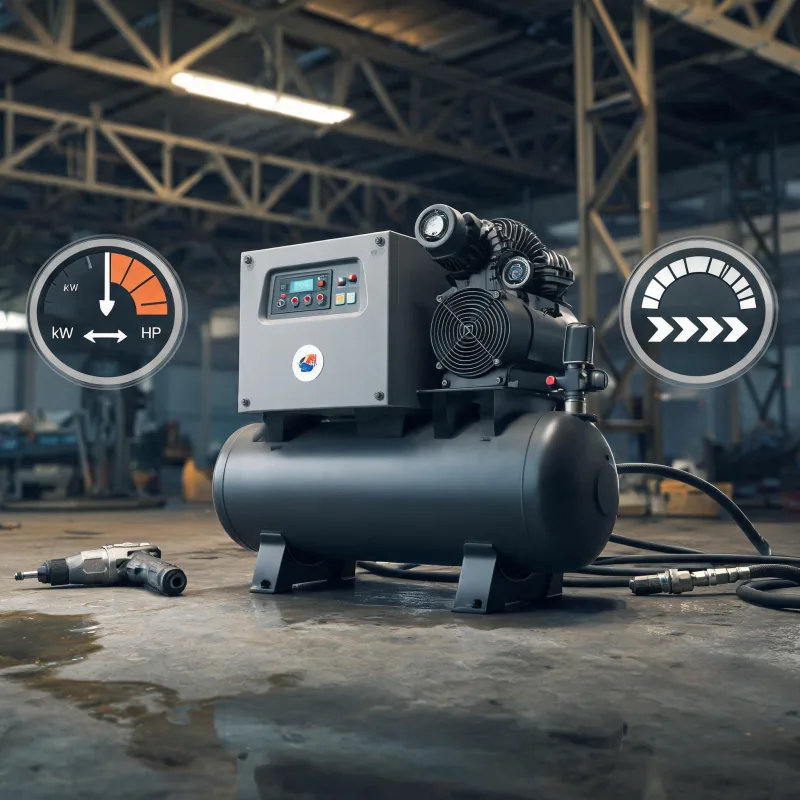 Air Compressor Buying & Sizing Guide – kW, HP & Air Flow Sizing Formula