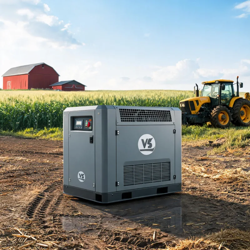 VSD Rotary Screw Agriculture Industry Air Compressors for 24 Hour Farm Continuous Work