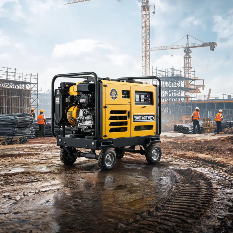 CFM Rated Permanent Magnet VFD Screw Diesel Portable Compressors for Construction Projects