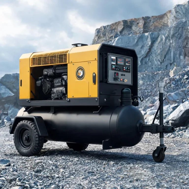 Compact Diesel Air Compressor for Small Scale Quarry Mining Projects