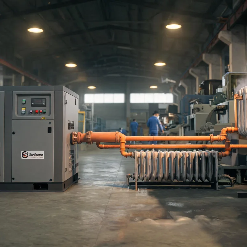 Compressed Air Waste Heat Utilization Retrofit for Factory Heating Needs