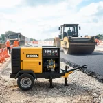 Diesel Portable Air Compressor CFM Needs for Road Construction Job Sites
