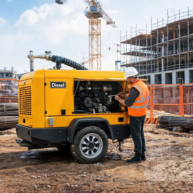 Diesel Portable Air Compressor Maintenance for Construction Site Operations