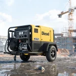 Diesel Portable Air Compressor Meeting Class Zero Oil-Free Needs for Construction Sites
