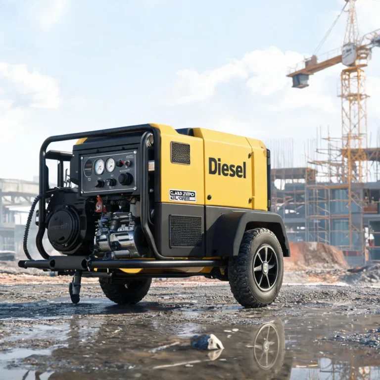 Diesel Portable Air Compressor Meeting Class Zero Oil-Free Needs for Construction Sites