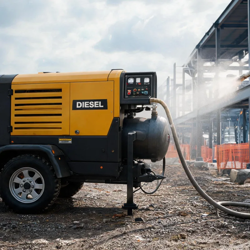 Diesel Portable Air Compressor Solutions for Off-Grid Sandblasting Jobs