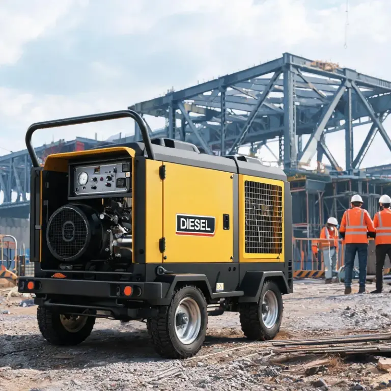 Diesel Portable Air Compressor for Bridge Construction Equipment Maintenance