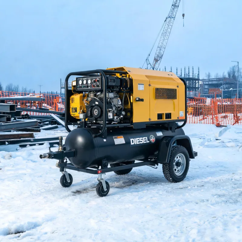 Diesel Portable Air Compressor for Certified CFM Use in Canadian Industries