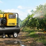 Diesel Portable Air Compressor for Farm Orchard Pesticide Spraying Applications