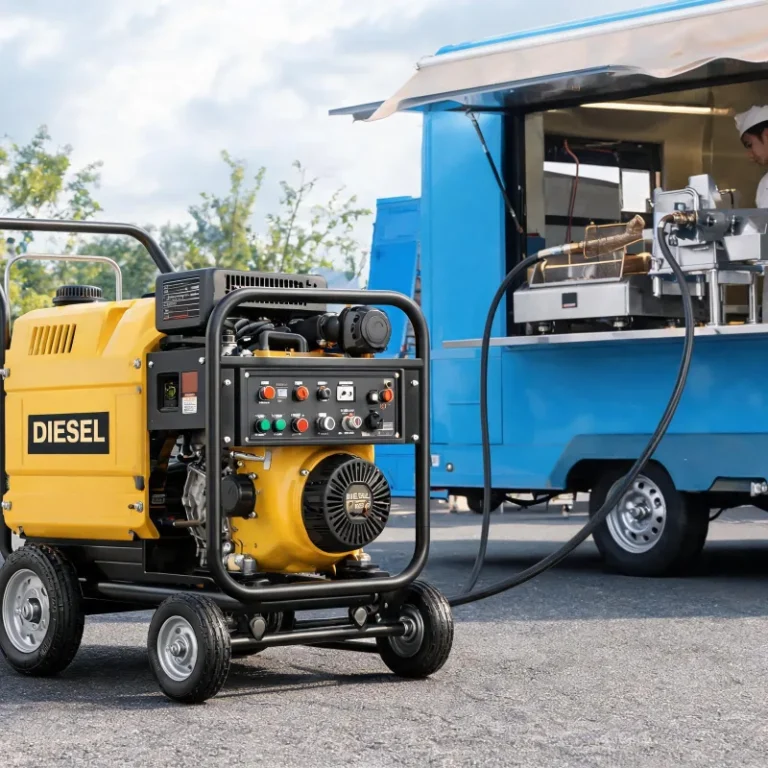 Diesel Portable Air Compressor for Outdoor Mobile Food Processing Events