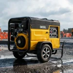 Diesel Portable Air Compressor for Road Construction Job Site Applications