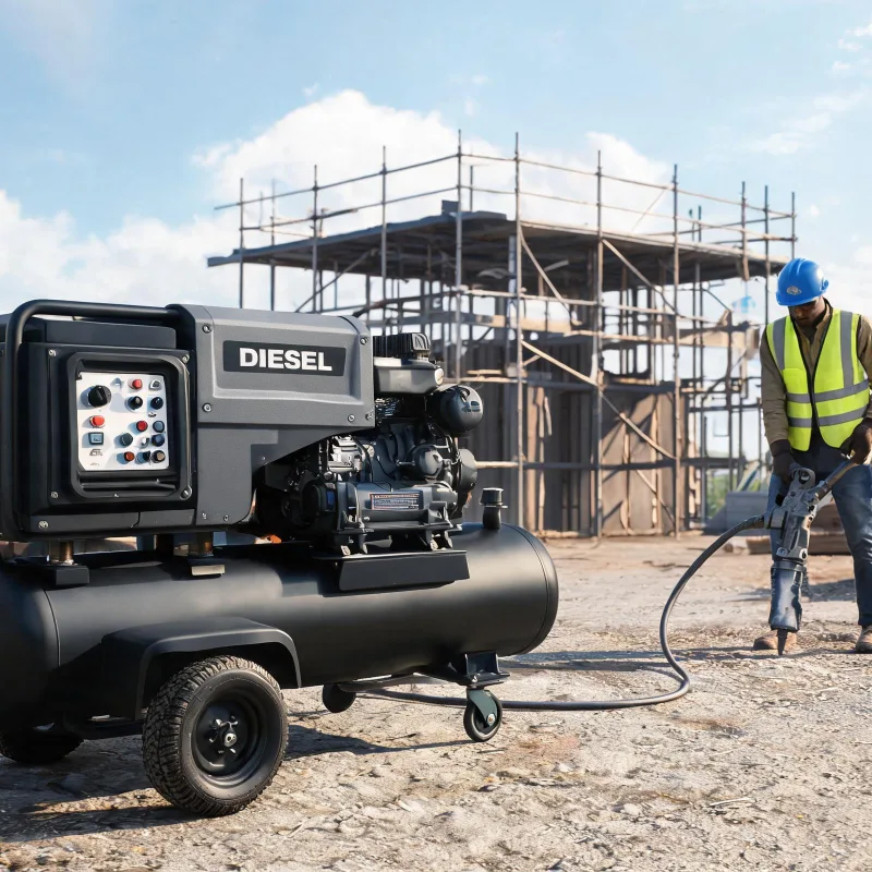 Diesel Portable Air Compressor for Small Business Water Lubricated Screw Models