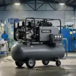 Diesel Portable Air Compressor for Southeast Asian PET Blowing Factories
