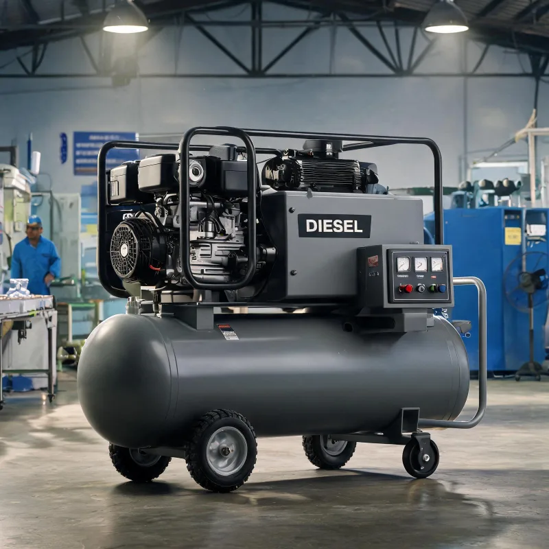 Diesel Portable Air Compressor for Southeast Asian PET Blowing Factories