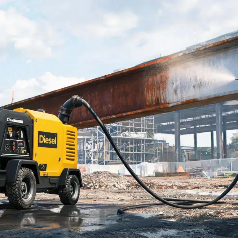 Diesel Portable Air Compressor vs Gas Powered for Rust Removal Sandblasting