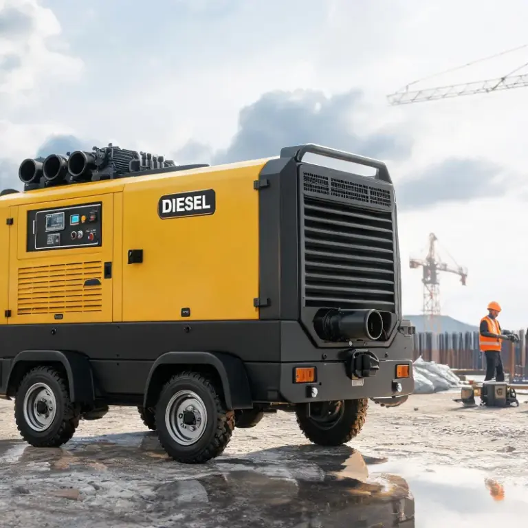 Diesel Portable Air Compressors for Mobile Water-Lubricated Oil-Free Screw Field Assignments
