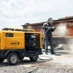 Diesel Portable Air Compressors for Small Business Rust Removal Sandblasting Contractors