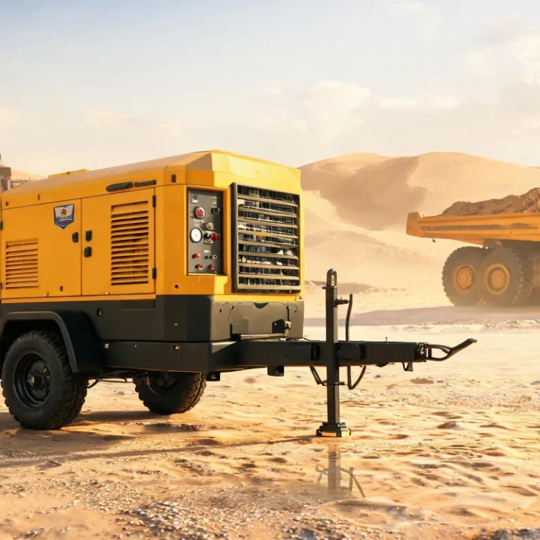 Dustproof Anti-Corrosion Diesel Portable Air Compressor for Desert Mining Sites