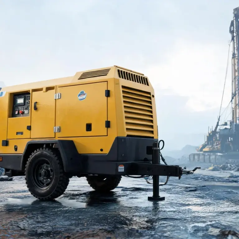 Fuel Efficient Mobile Air Compressor for Long Distance Mining Drilling