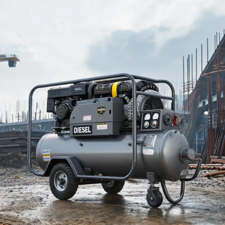 High CFM Low Emission Diesel Portable Air Compressor for Commercial Job Sites