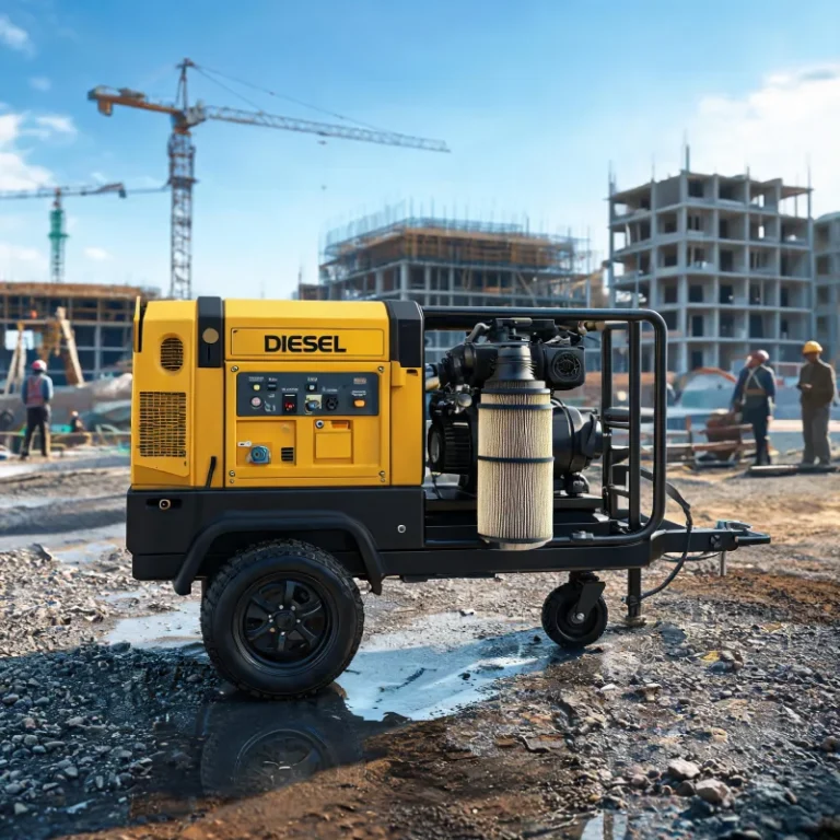 High Efficiency Low Emission Filters for Diesel Portable Air Compressors: Site-Specific Breakdown