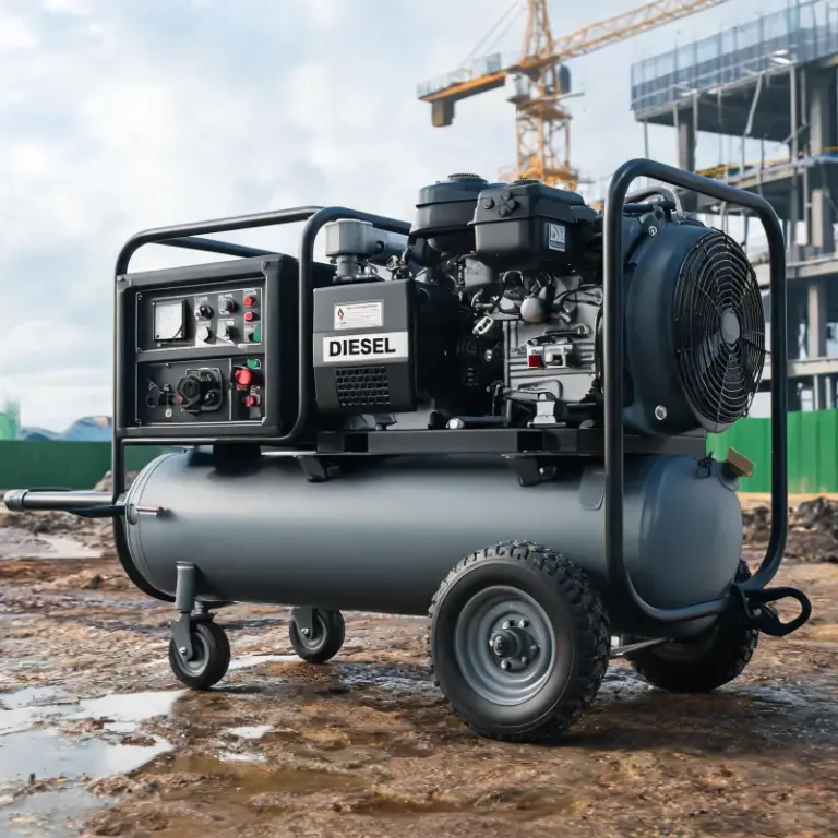 Latest Model Diesel Portable Air Compressors for Centrifugal Industrial Job Sites