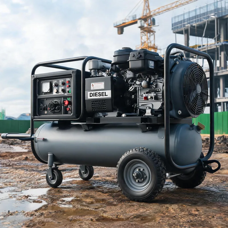 Latest Model Diesel Portable Air Compressors for Centrifugal Industrial Job Sites
