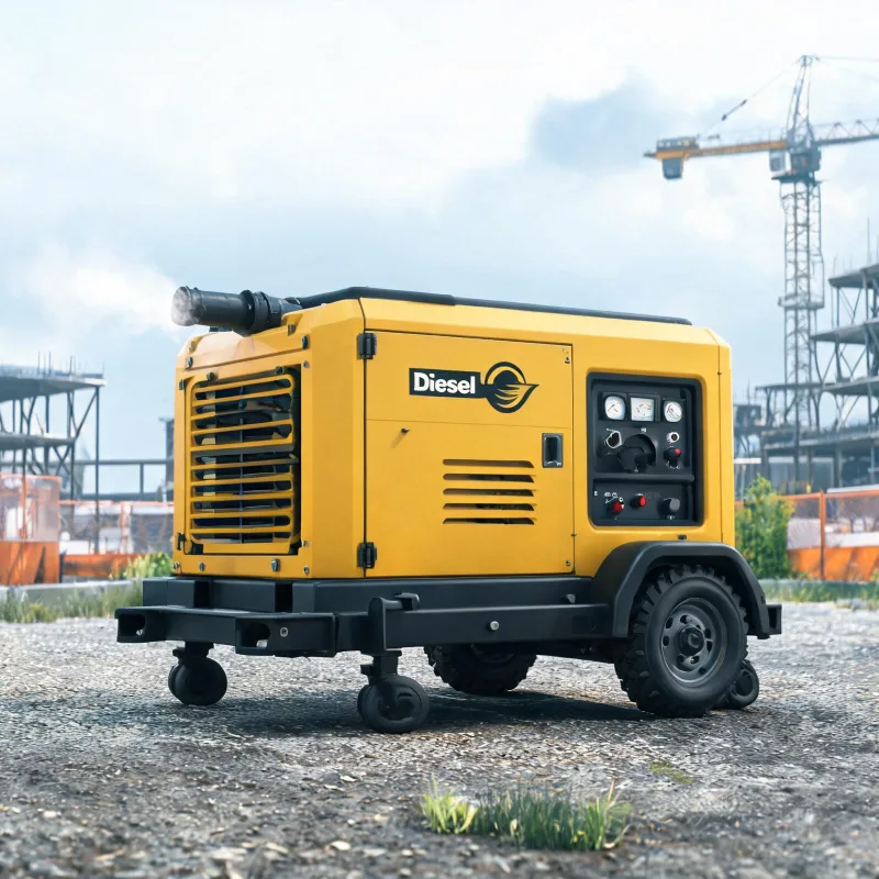 Low-Emission Energy-Saving Portable Diesel Air Compressor for Industrial Carbon Reduction