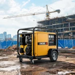 Low Noise 185 CFM Diesel Portable Air Compressor for Urban Construction