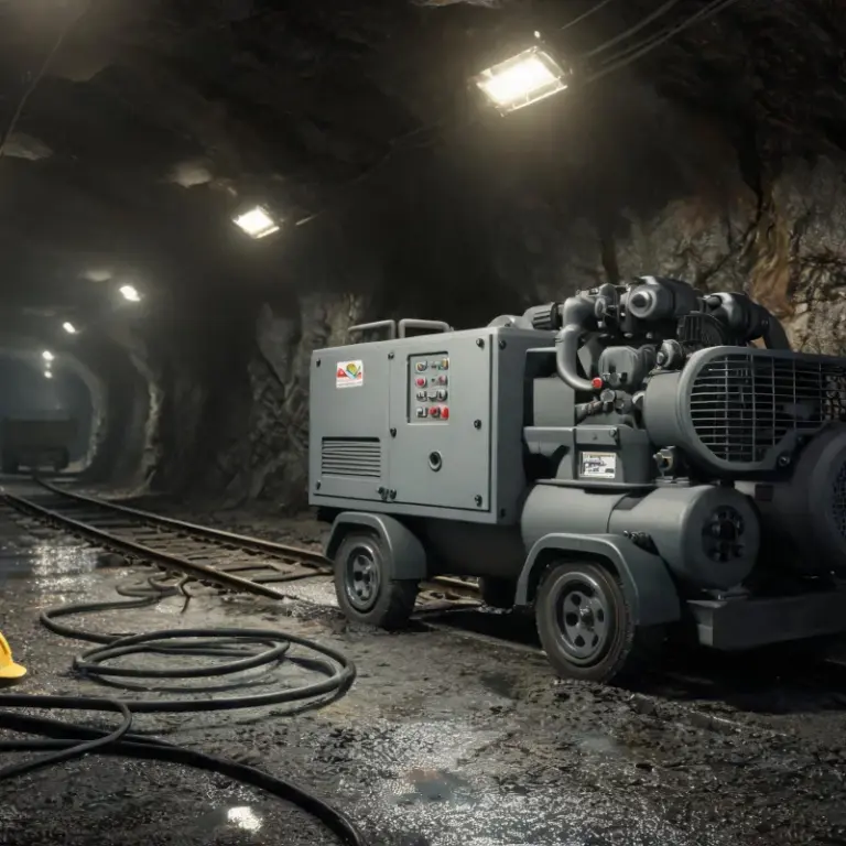 Low Noise Mining Air Compressor for Underground Tunnel Construction