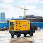 Low Noise Two-Stage Screw Diesel Portable Air Compressor for Urban Construction Sites