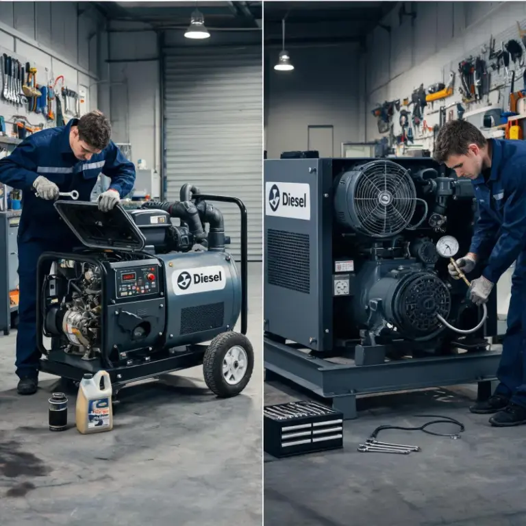 Maintenance Comparison: Portable Diesel vs Stationary Diesel Air Compressors