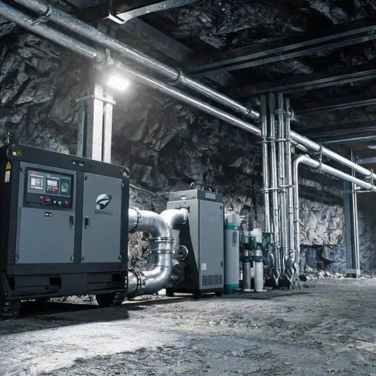 Mine Air Compressor Pipeline Layout & Supporting Post Treatment Solution
