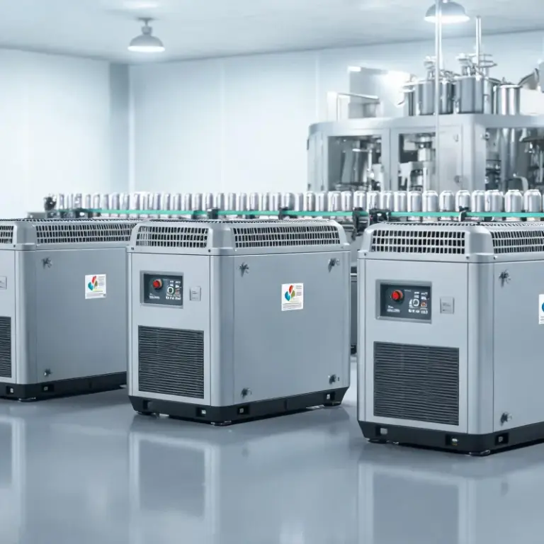 Multi-Machine Parallel Oil-Free Compressor Beverage Canning Factory Case