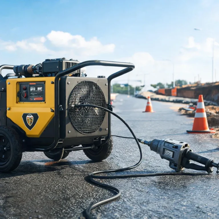 Oil-Free Diesel Portable Air Compressor for Roadside Construction