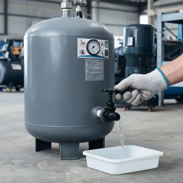 Regular Drain Operation Steps to Prevent Water Inside Air Receiver Tanks
