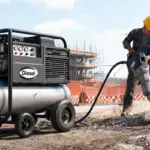 Running a Jackhammer on 100 CFM Portable Diesel Air Compressor: Small Unit Analysis