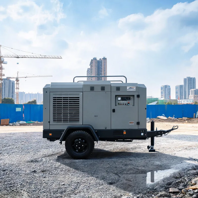 Silent Box Type Diesel Mobile Air Compressor for Urban Municipal Construction