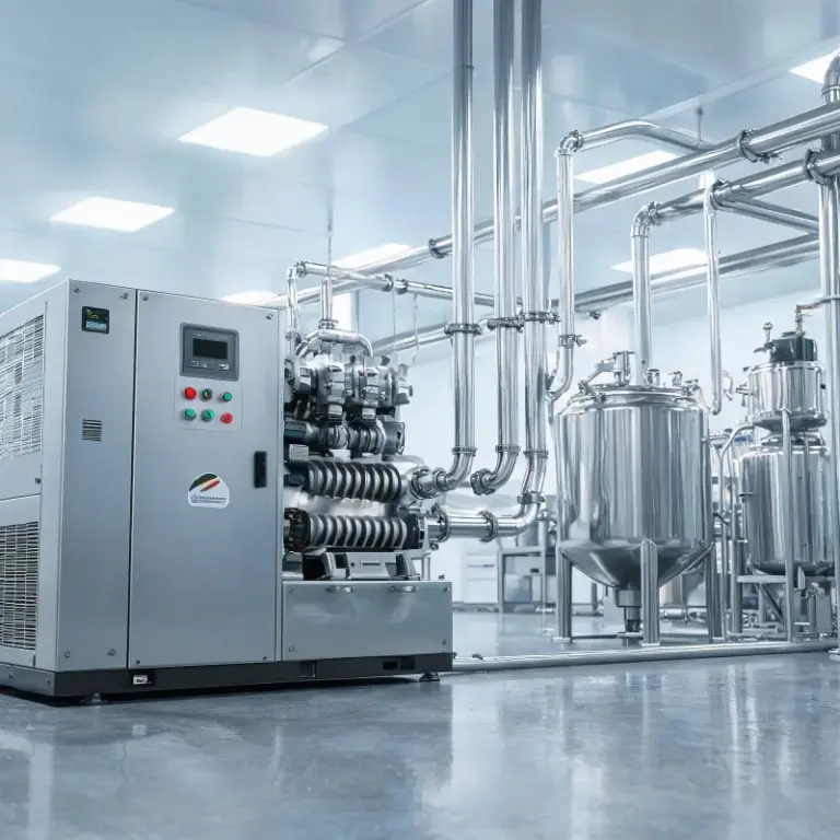 Stainless Steel Pipeline Matching Oil-Free Compressor Food Processing Plant Case