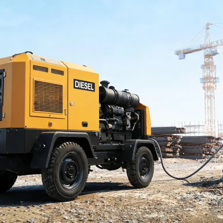 Towable vs Skid Mounted Diesel Portable Air Compressors for Construction