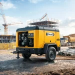 Two Stage Screw Diesel Portable Air Compressor for USA Worksites