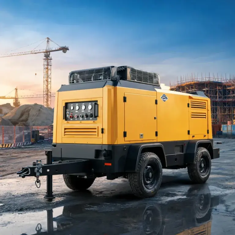 Water Cooled Diesel Mobile Air Compressor for Continuous 24-Hour Operation