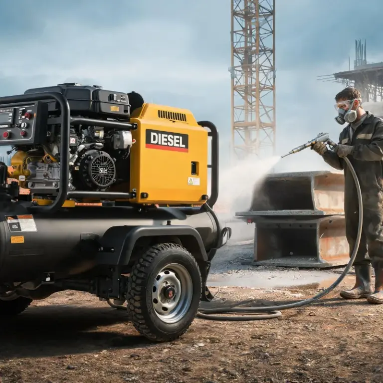 What Size Diesel Portable Air Compressor Do I Need For Sandblasting?