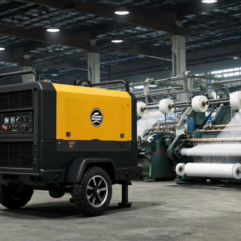 What Size Diesel Portable Air Compressor Fits Your Textile Mill Operations?