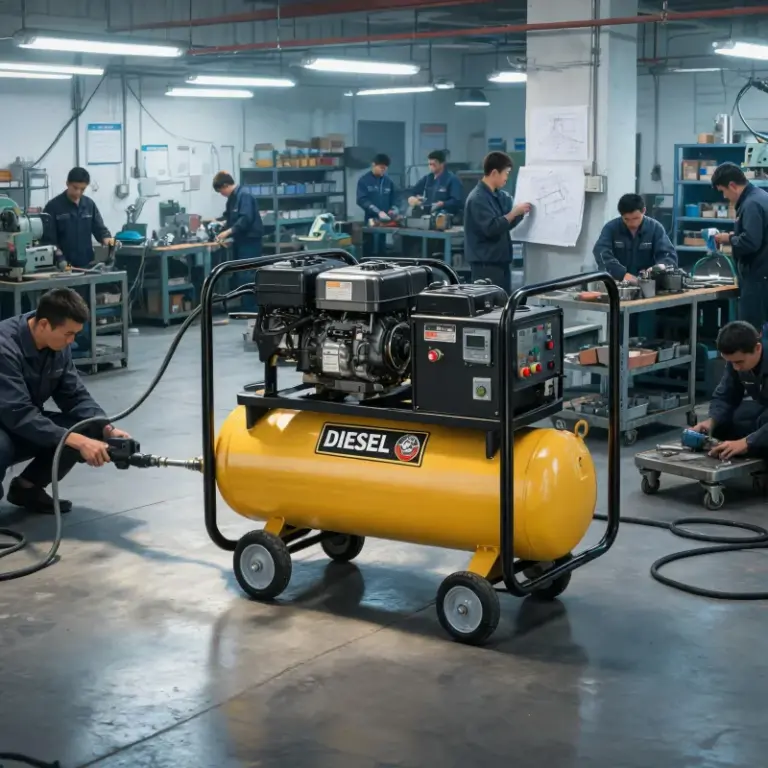 What Size Diesel Portable Air Compressor For A 10-Person Small Factory