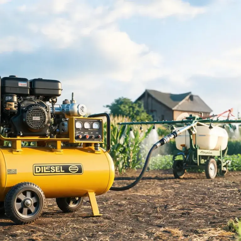 Why Does My Small Diesel Portable Air Compressor Lose Pressure Running Farm Tools